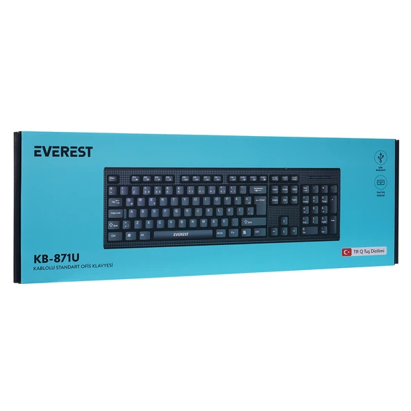 Everest KB-871U Siyah USB Q Standart Klavye - 4