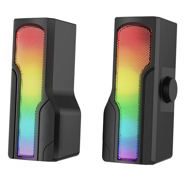Rampage Arty X13 2.0 Bluetooth'lu Rms 3W*2 RGB Işıklı Multimedia Usb 5V 45dB Gaming Oyuncu Speaker