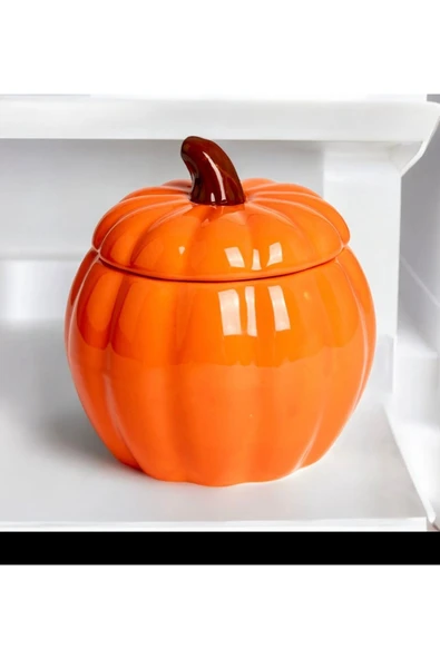 Bal Kabağı Sunumluk - Balkabağı Şekerlik Kase - Doğal El Yapımı Seramik - 2