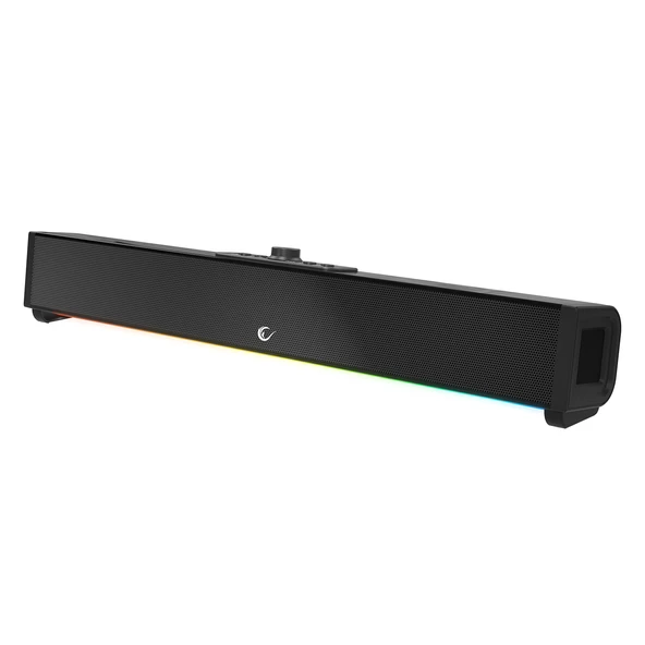 Rampage RM-1 SoundWave Plus Siyah Total 64W 16V/4.06A BT+USB+AUX+TF Kartlı Gaming Soundbar Speaker - 3