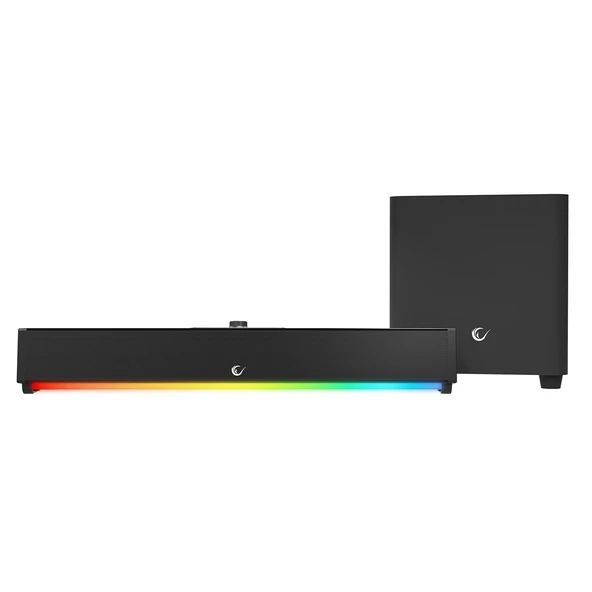 Rampage RM-1 SoundWave Plus Siyah Total 64W 16V/4.06A BT+USB+AUX+TF Kartlı Gaming Soundbar Speaker