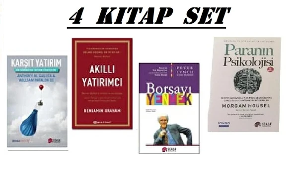 Karşıt Yatırım - Akıllı Yatırımcı - Borsayı Yenmek - Paranın Psikolojisi Seti ürün görseli