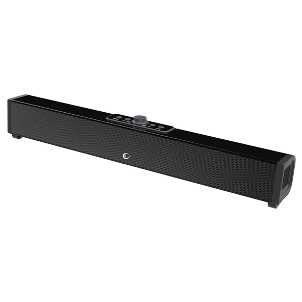 Rampage RM-1 SoundWave Plus Siyah Total 64W 16V/4.06A BT+USB+AUX+TF Kartlı Gaming Soundbar Speaker - 4