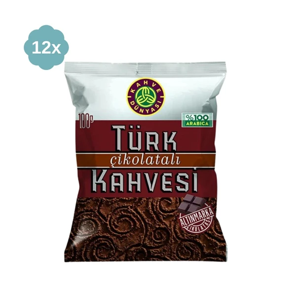 Kahve Dünyası Çikolatalı Türk Kahvesi 100 gr x 12 Adet