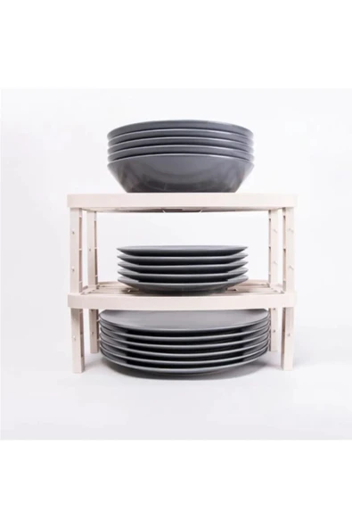 2 Adet Şeffaf Moduler Ayarlanabilir Dolap Çekmece İçi Mutfak Banyo Raf Düzenleyici