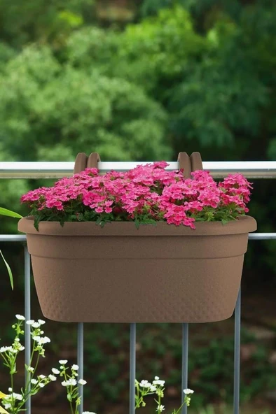 Omnipazar KRS-350 Dekoratif Plastik İnci Askılı Balkon Saksı 6.2 Litre - 5
