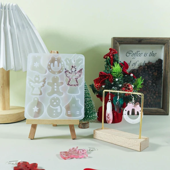 Epoksi Silikon Kalıp Yılbaşı Noel Çanı Geğik Kardan Adam Kalıbı 9 Lu - Resim 4