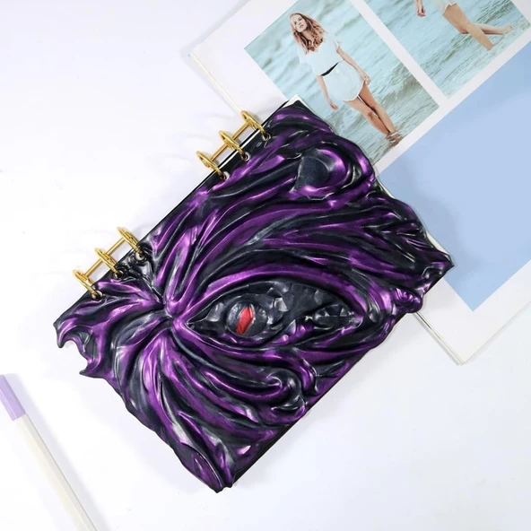 Defter Kapağı Gevşek Yapraklı Bağlayıcı Metal Halkaları - 2 Adet  Gold - 3