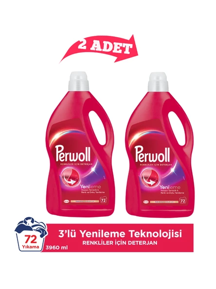Perwoll Sıvı Deterjan Renkli 2 Adet 3.96L