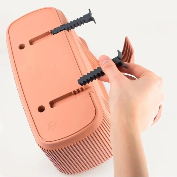 Omnipazar KRS-249 Dekoratif Plastik Pera Askılı Balkon Saksı 3.2 Litre - Resim 11