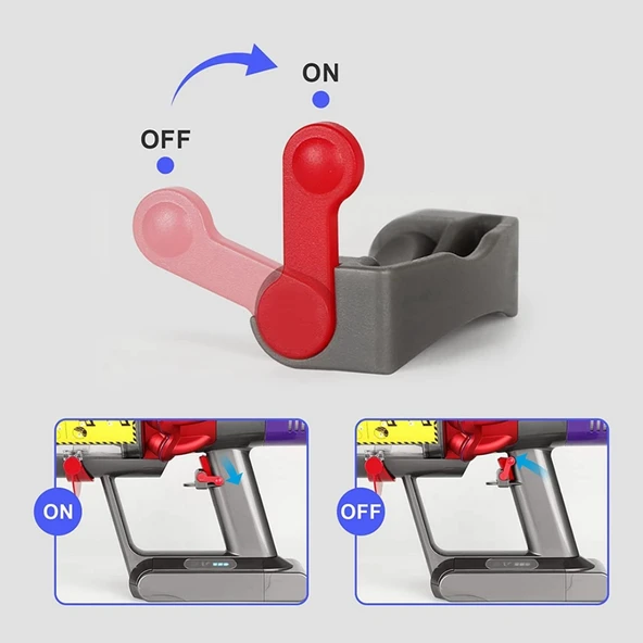 srfn ticaret Dyson Şarjlı Süpürgeleri V8 ile Uyumlu Tetik Kilidi - 2 Adet - Resim 6