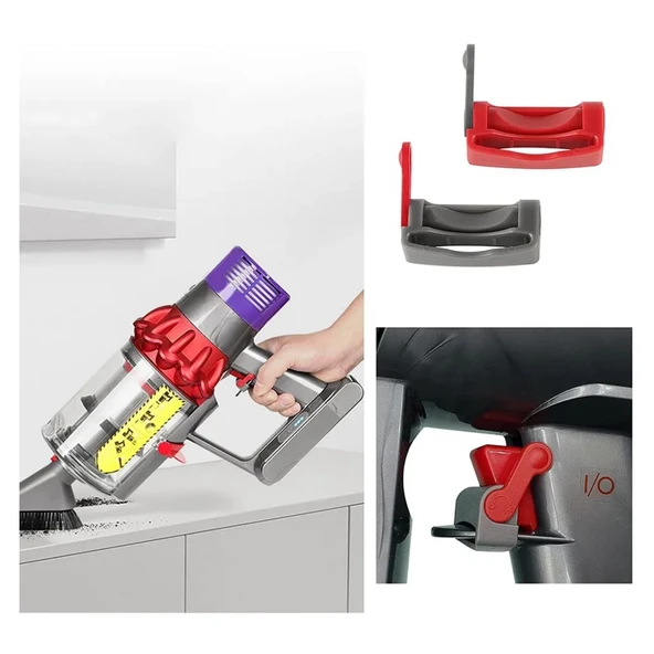 srfn ticaret Dyson Şarjlı Süpürgeleri V7 ile Uyumlu Tetik Kilidi - 2 Adet