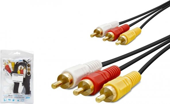 Hadron HD4620 Kablo 3rca To 3rca 10MT