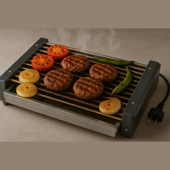 Elektrikli Izgara | BBQ Izgara | Paslanmaz Izgara | 1600w | Mavi Su Dünyası - 3