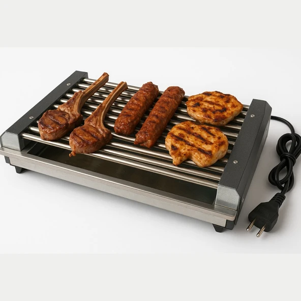 Elektrikli Izgara | BBQ Izgara | Paslanmaz Izgara | 1600w | Mavi Su Dünyası - 4