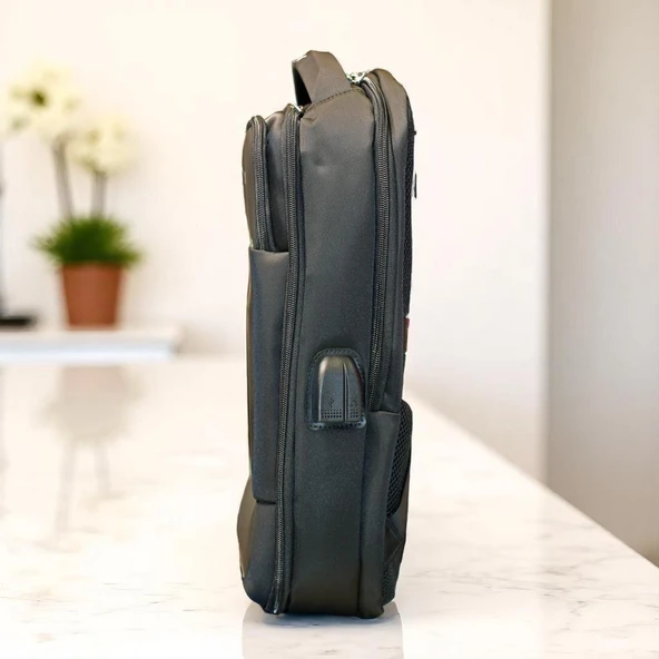 Orta Boy Laptop Gözlü Sert Kasalı Sırt Çantası Baggaj S24132 - 2