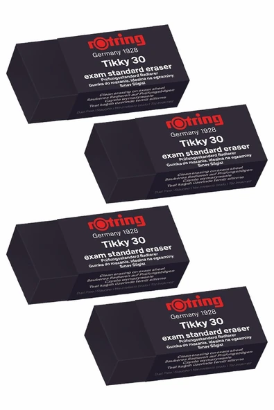 Orta Boy Siyah Silgi 4 Adet Sınav Silgisi Rotring İz Bırakmayan Tozsuz Sigi Kaliteli Orjinal
