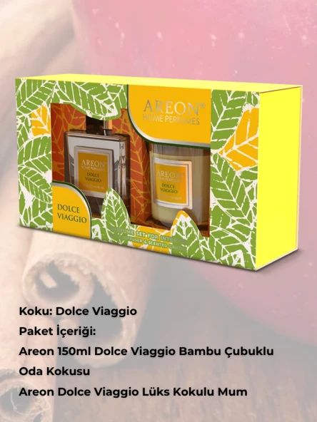 Areon Home Perf.150ML + Candle Dolce Viaggio Set ürün görseli