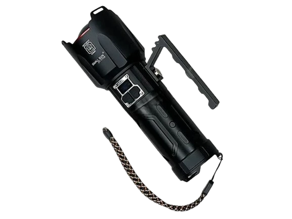 Small Sun SM  - T709 Yüksek Güçlü Şarjlı El Feneri  Zoom Özellikli  T6 LED Metal Gövde Taşınabilir Kamp ve Acil Durum Feneri - 4
