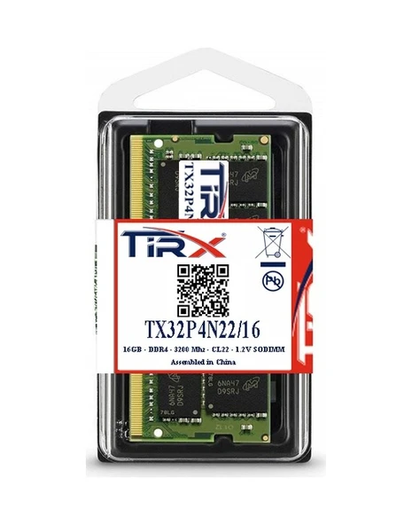 Tirx TX32P4N22/16 16 GB DDR4 3200 MHz CL22 Ram