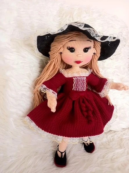 Prenses Lavinya Bebek Amigurumi Organik Oyuncak - 6