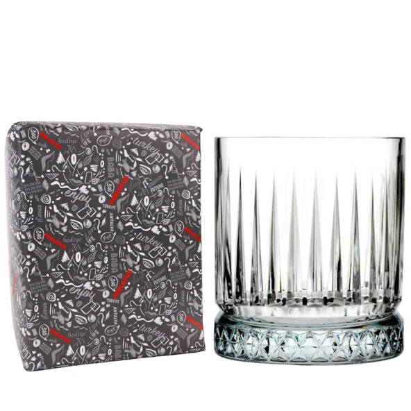 Perlotus 330 cc İtalya Serisi Tekli Cam Kesme Viski Bardağı 1 Adet - 5