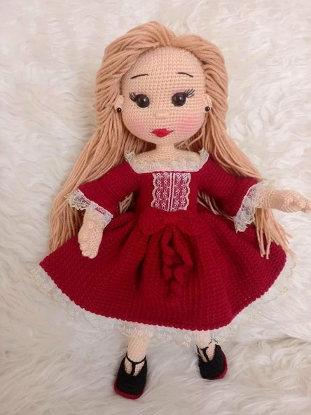 Prenses Lavinya Bebek Amigurumi Organik Oyuncak - 8