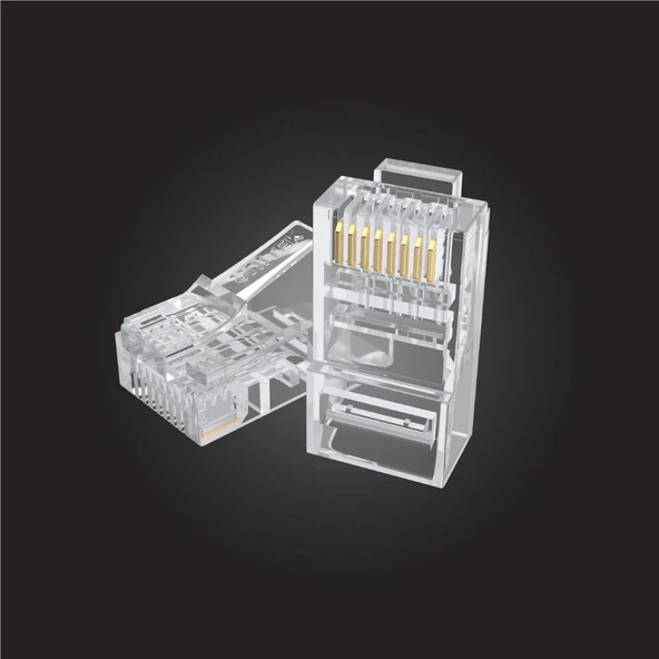 UNITEK CAT6 RJ45 MODULER KONEKTÖR 100'LÜ (Y-OT19TP) - 4