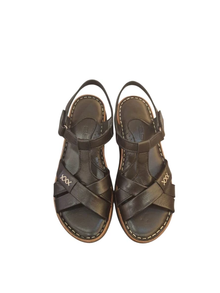 Esem 1723 Hakiki Deri Kadın Sandalet - Resim 10