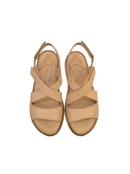 Esem 1716 Hakiki Deri Nude Kadın Sandalet - Resim 3