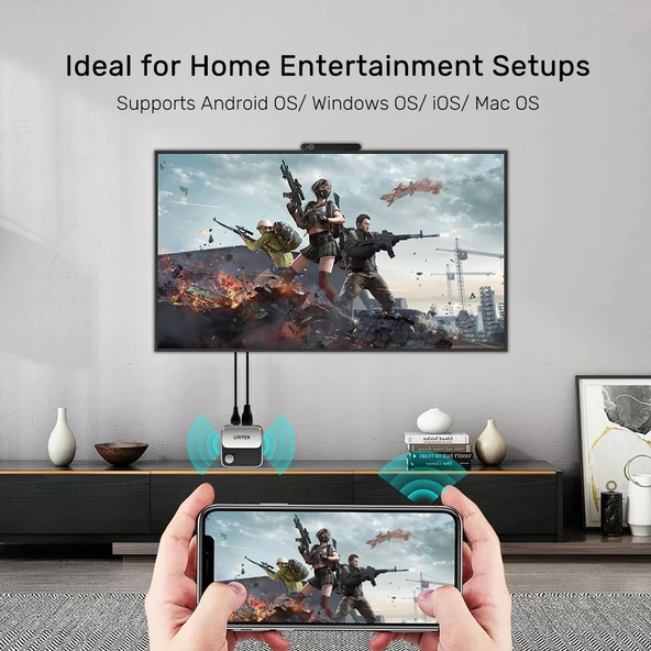 UNITEK WIRELESS 4K60Hz KABLOSUZ GÖRÜNTÜ AKTARICI (V1162B01) - 2