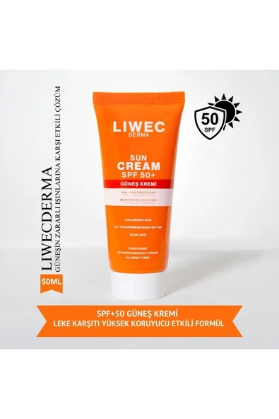 LIWECDERMA LİWECDERMA İKİLİ SET ALOEVERA ÖZLÜ LEKE KARŞITI CİLT BEYAZLATICI KREM 50ML VE 50SPF+ GÜNEŞ - Resim 5