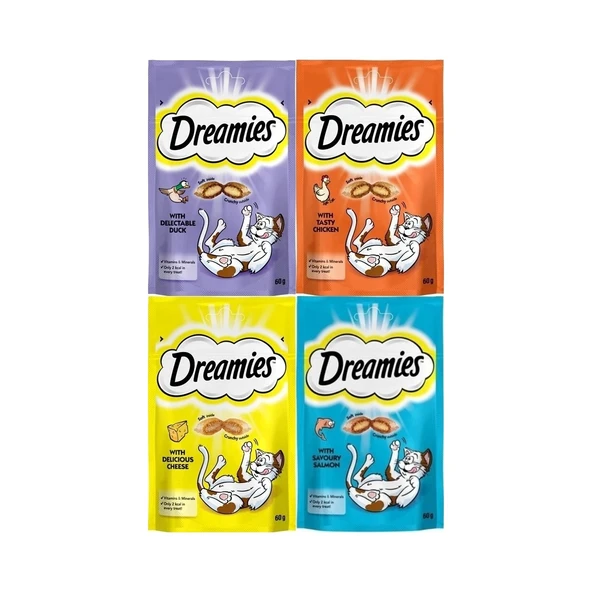 Kedi Ödül Maması 60 gr 4'lü Ördek-Tavuk-Peynir-Somon