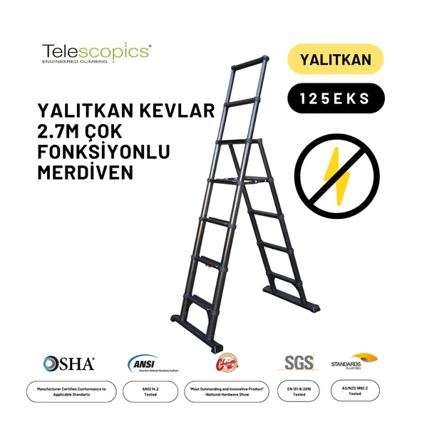 2.7m Kevlar Yalıtkan Çok Fonksiyonlu Merdiven 20ackv