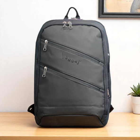 Laptop Gözlü ve Körüklü İnce Tasarım Sırt Çantası Baggaj S24129