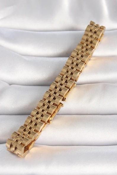 316L Çelik Gold Renk Zincir Model Erkek Bileklik - TJ-EB3722 - 2