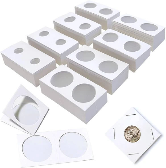 Escoines Koleksiyon 3996368437fa738fb2 Yapışkansız Karton Kapama 17,5 mm Madeni Para Kapaması 5 ADET - 4