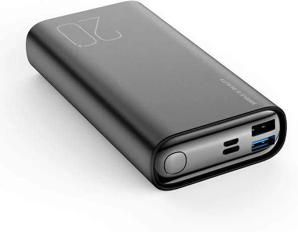 XO PR230 Taşınabilir 22.5W Hızlı Şarj Powerbank, 20W USB-C Port, 2 USB-A Port, LED Göstergeli, Güvenli Şarj (Siyah, 20000mAh)