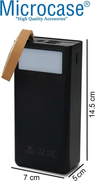 Microcase PD 22.5W 40000 Mah Ledli Digital Göstergeli PowerBank Gerçek Pil Kapasitesi - AL3647 ürün görseli