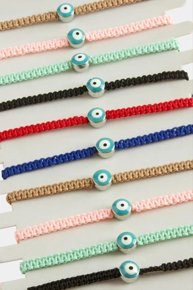 Nazar Makrome Örgülü Bileklik - Resim 3