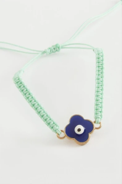 Çiçek Nazar Makrome Örgülü Bileklik - Resim 2