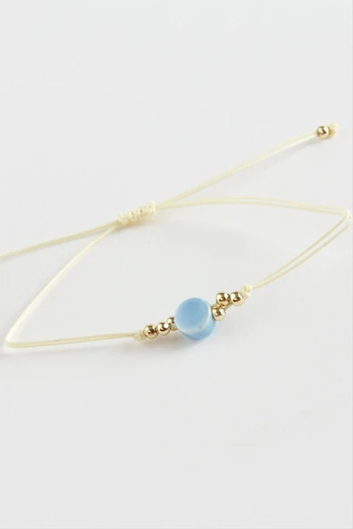 Yuvarlak Cam İp Bileklik - Resim 2