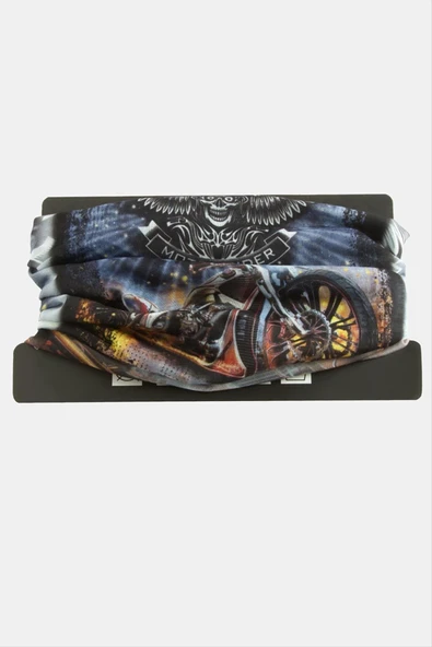 Motorcu Desenli Baff Boyunluk