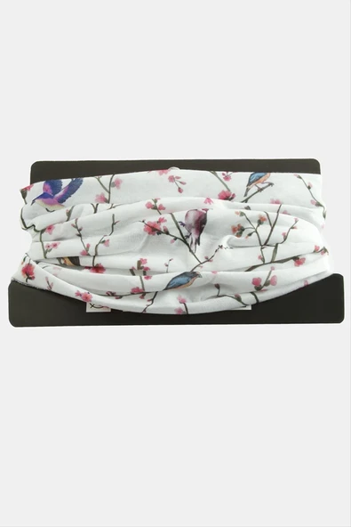 Kuş Desenli Baff Boyunluk
