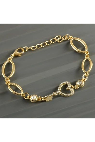 Kalp Anahtar Taşlı Trend Bileklik - 2