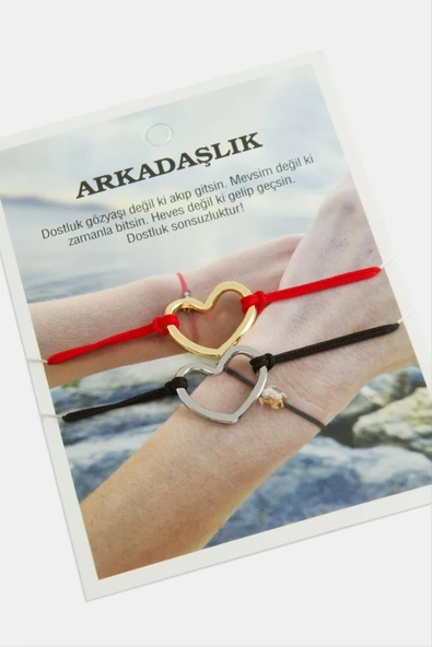 2 Adet Kalp İp Bileklik ürün görseli