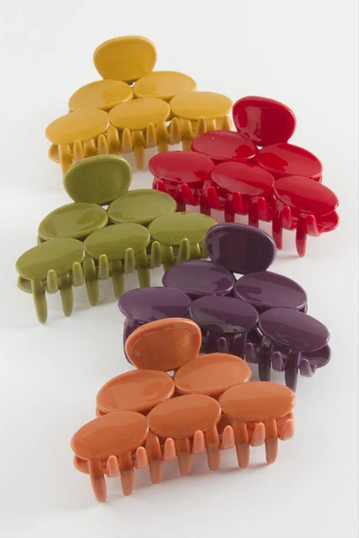 Oval Benekli Renkli Mandal Toka 8 cm - Resim 3