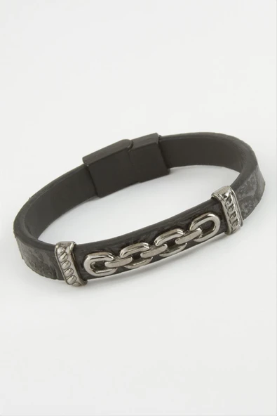 Zincir Kaliteli Mıknatıslı Suni Deri Bileklik ürün görseli