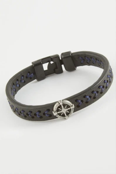 Pusula Kaliteli Suni Deri Bileklik - Resim 2