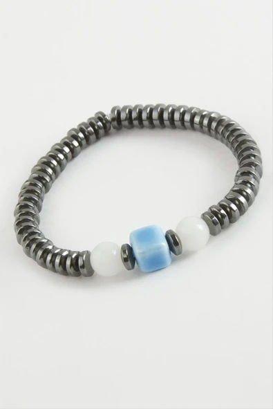 Cam & Hematit Doğaltaş Bileklik - Resim 2